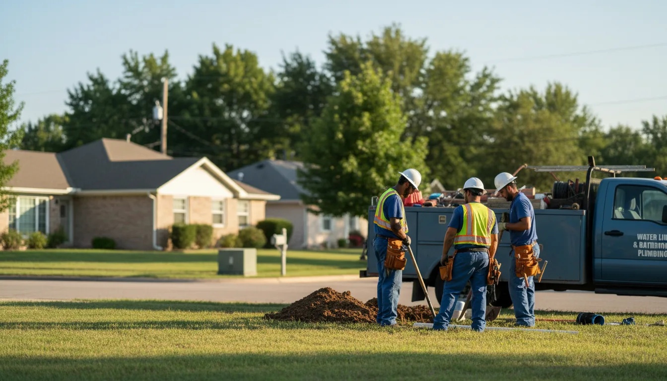 Residential water line and bathroom plumbing service in Ragland, AL